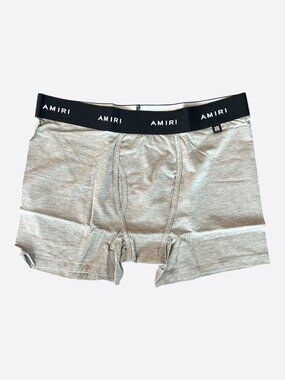 Amiri Grey & White Repeat Logo Boxershorts